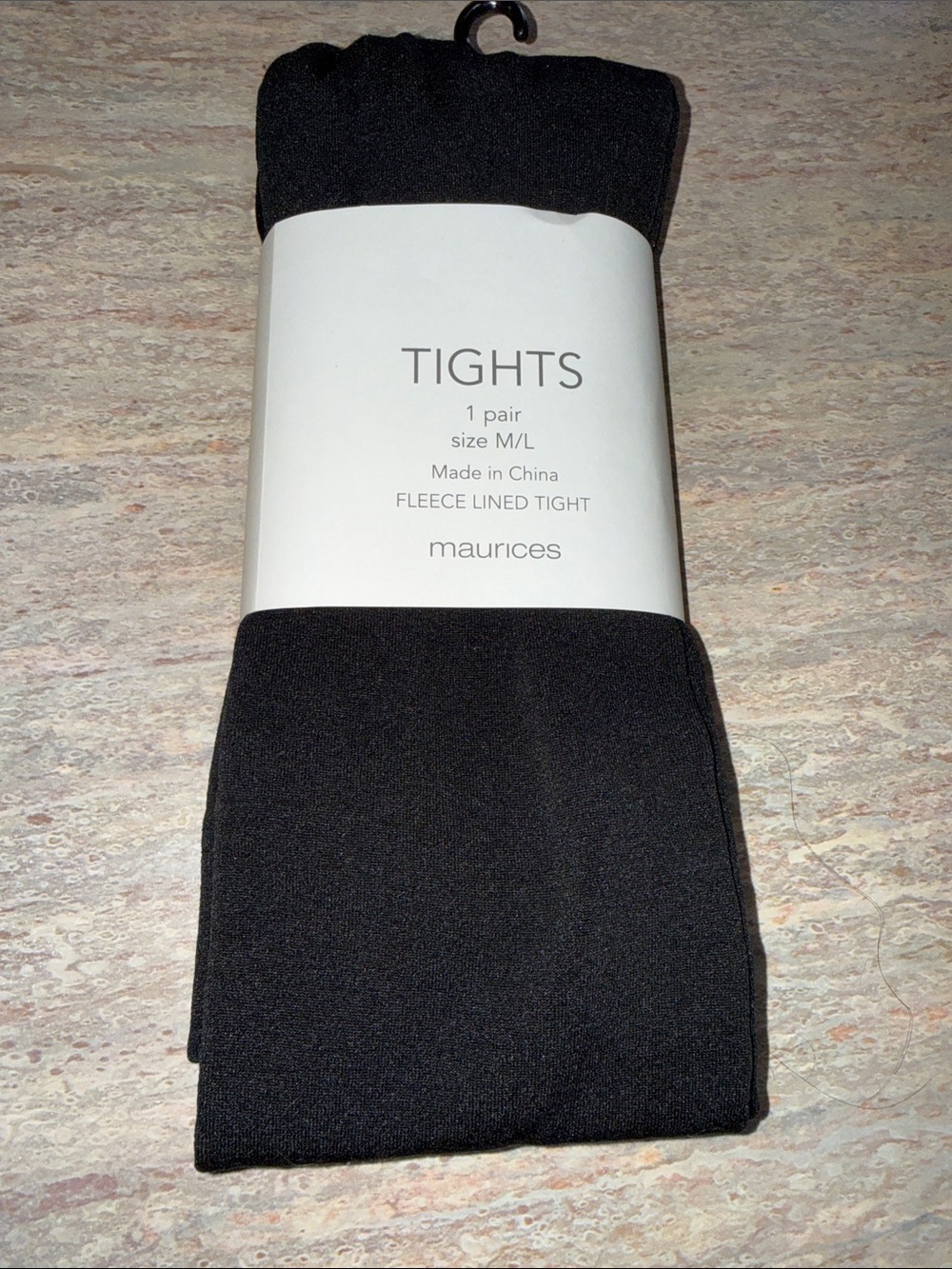 Maurices Black Fleece-Lined Tights
